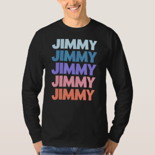 Modern Repeated Text Jimmy T-Shirt