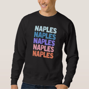 Modern Repeated Text Naples Sweatshirt