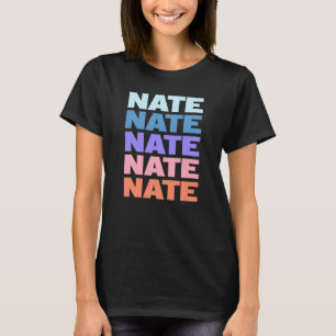 Modern Repeated Text Nate T-Shirt