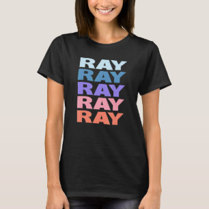 Modern Repeated Text Ray T-Shirt