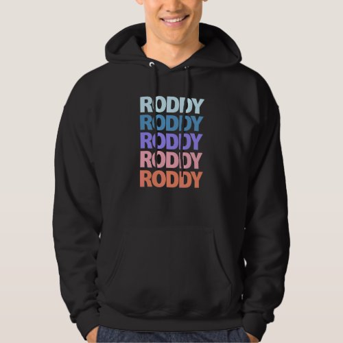 Modern Repeated Text Roddy Hoodie