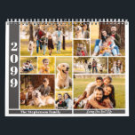 Modern Repeating 12 Photo Collage Custom Color Calendar<br><div class="desc">Create your own personal yearly photo calendar utilizing this easy-to-upload photo collage grid template in a mosaic or patchwork style with 12 pictures in various shapes and sizes both horizontal and vertical to accommodate a wide range of photographic subjects. Upload your 12 photos once and the same design repeats monthly....</div>