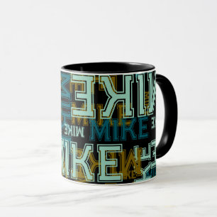 Modern Repeating Your Name Typography Mug