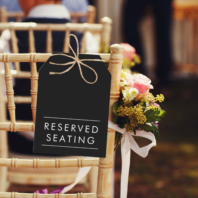 Modern Reserved Seating Wedding Large Tag (Creator Uploaded)