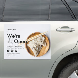 Modern Restaurant Business Car Magnet