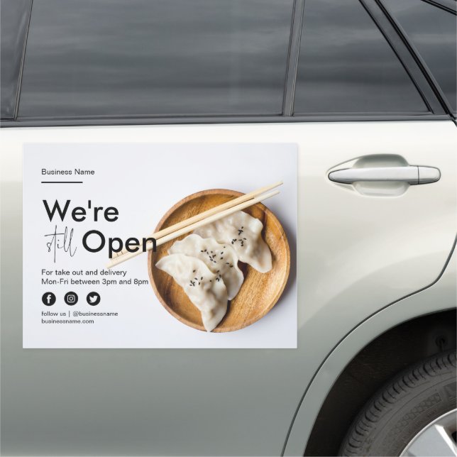 Modern Restaurant Business Car Magnet (In Situ)