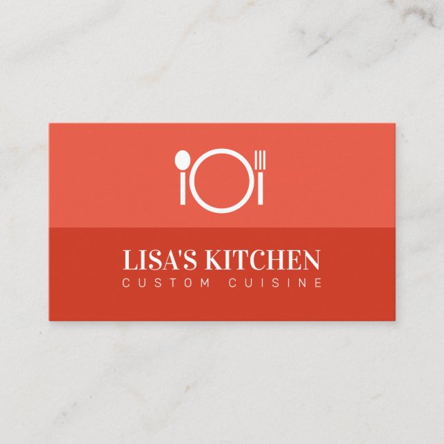 Modern restaurant business card template (Front)