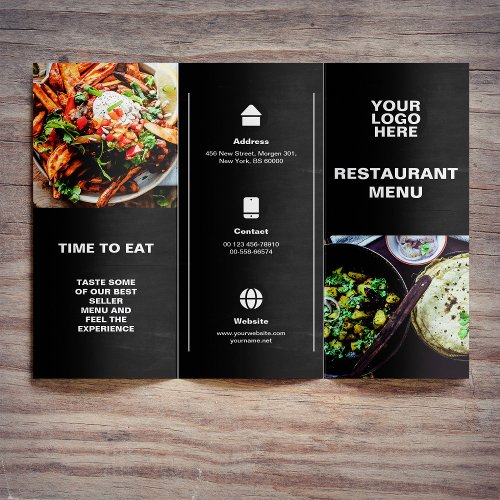 Modern Restaurant Food Trifold Brochure Price List