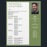 Modern RESUME TEMPLATE Customizable Photo GREEN Letterhead<br><div class="desc">Modern, stylish RESUME TEMPLATE LETTERHEAD with CUSTOMIZABLE photo. Design shows main heading with placeholder name, and colored GREEN side panel and border, including your contact details. Simply add your details and upload your (same-shaped) photo for a professional looking resume. Ideal if you are making multiple job applications. Available in other...</div>