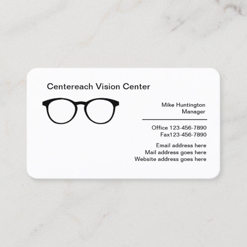 Modern Retail Vision Center Business Card