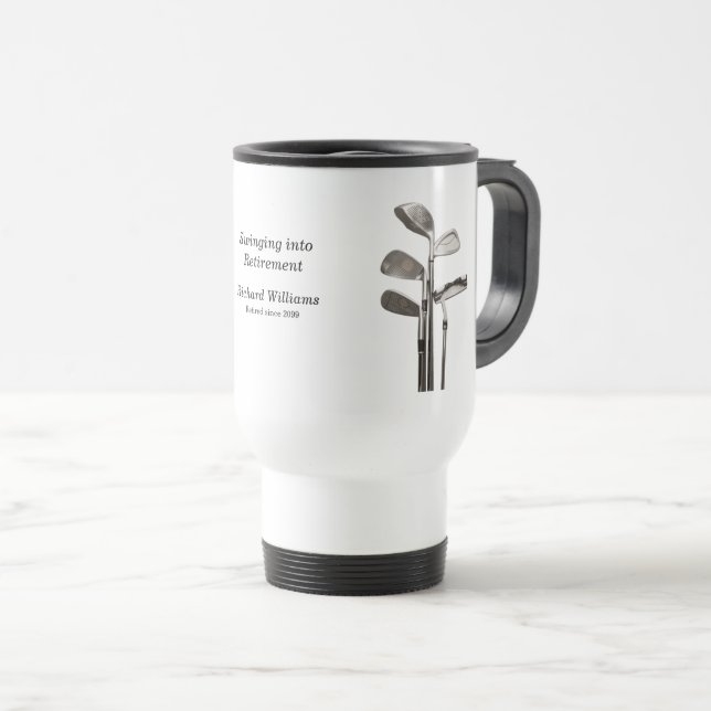 Modern Retirement Golf Sport Golfclubs  Travel Mug (Front Right)