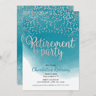 Modern Retirement Party Invitations