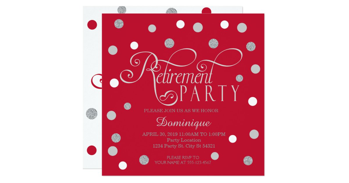 Modern Retirement Party Invitations | Zazzle.com