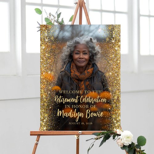 Modern retirement photo welcome sign Foam Board