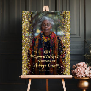 Modern retirement photo welcome sign Foam Board