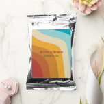 Modern Retro 70's Colorful Rainbow Waves Wedding   Coffee Drink Mix<br><div class="desc">A beautiful 70's inspired colorful retro rainbow abstract waves design. A minimalist wedding favor with groovy patterns and retro color palette. Matching wedding invitations and other stationery items are also available.</div>