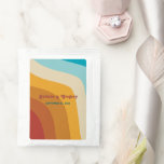Modern Retro 70's Colorful Rainbow Waves Wedding  Tea Bag Drink Mix<br><div class="desc">A beautiful 70's inspired colorful retro rainbow abstract waves design. A minimalist wedding favor with groovy patterns and retro color palette. Matching wedding invitations and other stationery items are also available.</div>