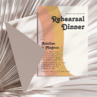 Modern Retro 70's Rainbow Rehearsal Dinner