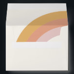 Modern Retro 70's Rainbow | Wedding Invitation Envelope<br><div class="desc">This modern retro 70's rainbow | wedding invitation envelope is perfect for your simple vintage orange, rose gold, and blush pink wedding. Designed with elements of a classic, colorful boho arch and groovy minimalist stripes. The design has a unique abstract tropical beach feel, great for any spring, summer, or fall...</div>