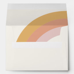 Modern Retro 70&#39;s Rainbow | Wedding Invitation Envelope
