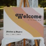 Modern Retro 70's Rainbow Welcome Foam Board<br><div class="desc">This modern retro 70's rainbow welcome foam board is perfect for your simple vintage orange, rose gold, and blush pink wedding. Designed with elements of a classic, colorful boho arch and groovy minimalist stripes. The design has a unique abstract tropical beach feel, great for any spring, summer, or fall wedding....</div>