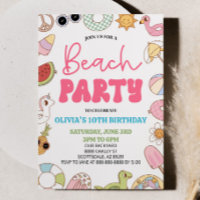 Modern Retro 70's Summer Birthday Beach Party