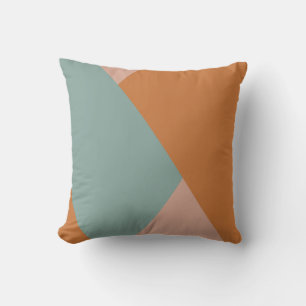 Modern Retro 70's Throw Pillow