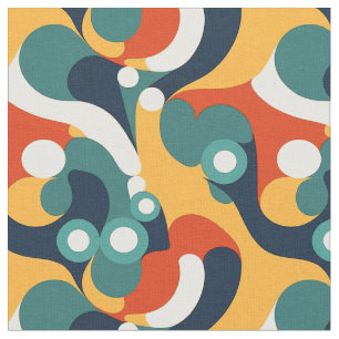 Modern Retro Abstract Fabric