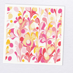 Modern Retro Abstract Pink Napkins