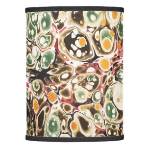 Modern Retro Abstract Sage Yellow Marble Pattern Lamp Shade
