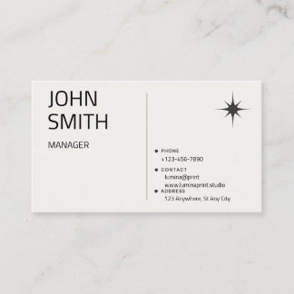 Modern Retro Artist Minimalist Bold Typography  Business Card