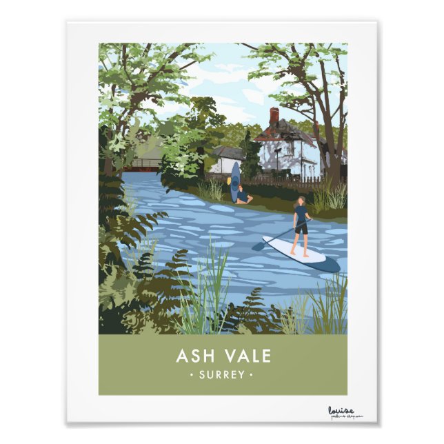 Modern Retro Ash Vale Poster (Front)