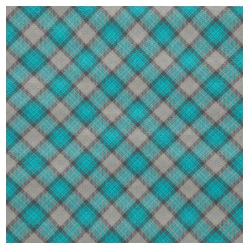 Modern retro blue plaid practical school projects  fabric