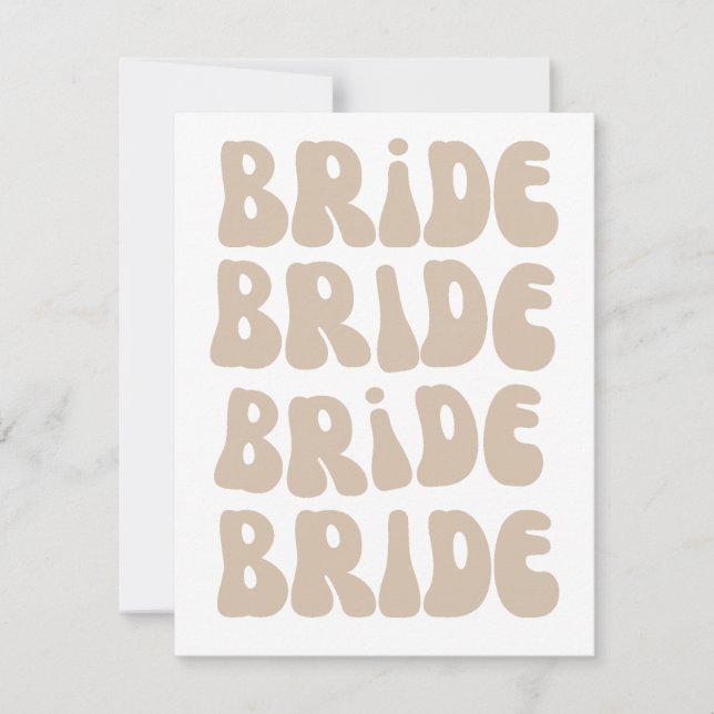 Modern Retro Bride Bachelorette Party Vintage Invitation (Front)