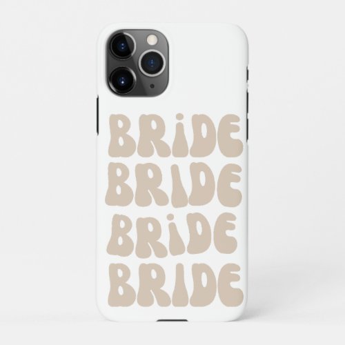 Modern Retro Bride Bachelorette Party Vintage iPhone 11Pro Case