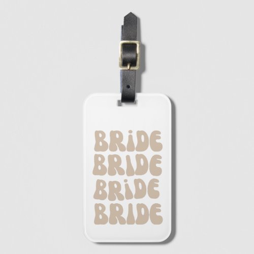 Modern Retro Bride Bachelorette Party Vintage Luggage Tag