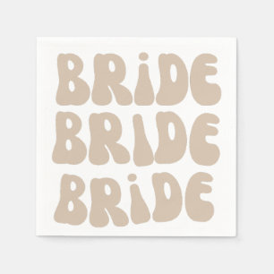 Modern Retro Bride Bachelorette Party Vintage Napkins