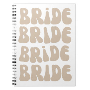 Modern Retro Bride Bachelorette Party Vintage Notebook