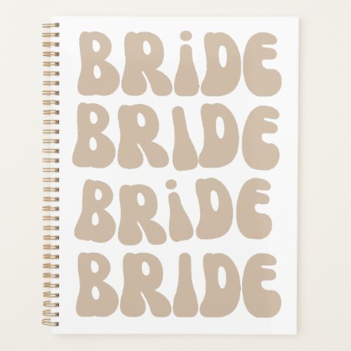 Modern Retro Bride Bachelorette Party Vintage Planner