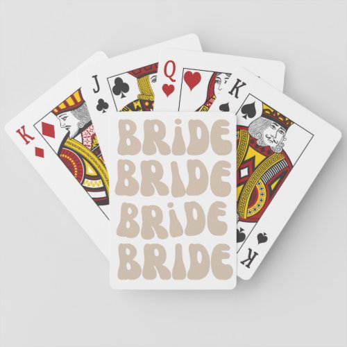 Modern Retro Bride Bachelorette Party Vintage Playing Cards