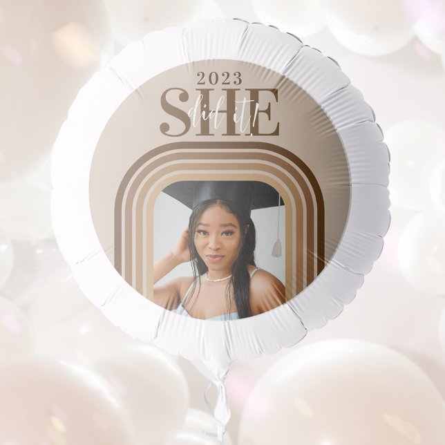 Modern Retro Brown and Neutral Graduation Balloon (Creator Uploaded)