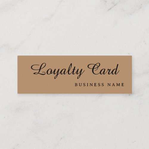 Modern Retro Brown Simple Loyalty Card