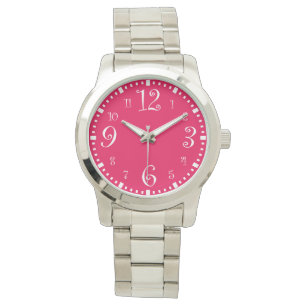 Modern Retro Chic Hot Pink Watch