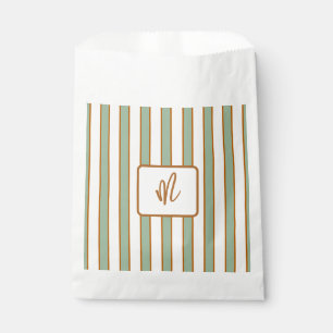 Modern Retro Chili Lime Stripe Favor Bag