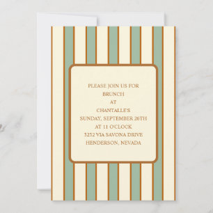 Modern Retro Chili Lime Stripe Invitation