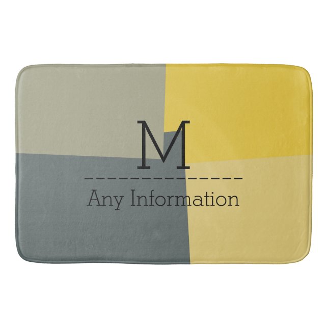 Modern Retro Color Geometric Pattern #5 Bath Mat (Front)