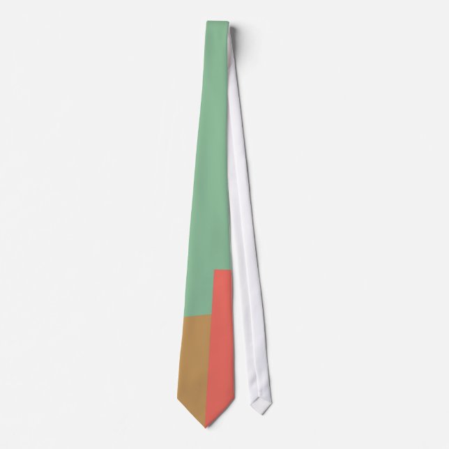 Modern Retro Color Geometric Pattern #8 Tie (Front)