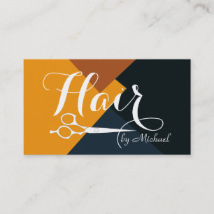 Modern Retro Color Hair Stylist #9 Business Card
