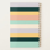 Modern Retro Colorblock Horizontal Stripe Monthly Planner (Back)