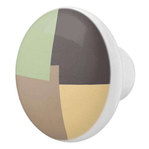 Modern Retro Colors Geometric 10 Ceramic Knob